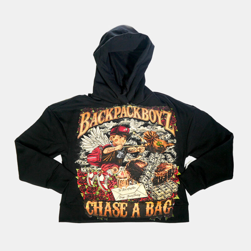 Backpack Boyz X Chase A Bag Cupid Women's Cropped Hoodie Black